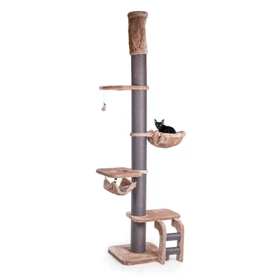 Produktbild von Kratzbaum Lofty · XXL Kratzturm mit Deckenspanner · Cappuccino · ca. 57 x 57 x 250-275 cm