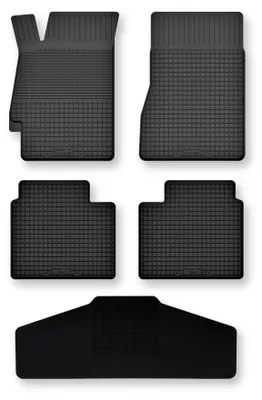 Zdjęcie produktu dla Dywaniki gumowe z tunelem do Mazda Premacy I 1999-2005 (minivan) – 5 szt., czarne, dobierane – Wielganizator Semi-Universal