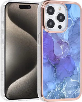 Produktbild von UNIQ Accessory iPhone 15 Pro TPU Back Cover - Marble Purple