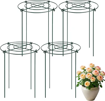 Produktbild von Pflanzenstützen 4er Set, rund, Metall, für Garten