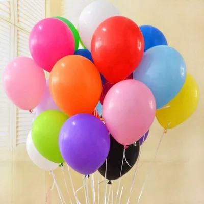 100 bunte Latex-Luftballons für Geburtstagspartys