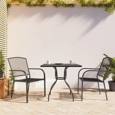 Produktbild von CLORIS 3-tlg. Garten-Essgruppe Anthrazit Stahl 3187965