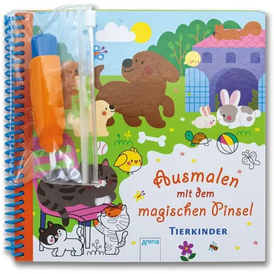 Image de Ausmalen mit dem magischen Pinsel. Tierkinder