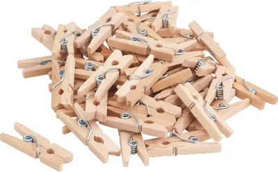 Produktbild von VBS Mini-Holzklammern, 50 Stück, L 2,5 cm