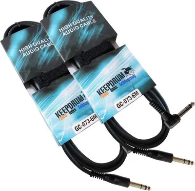 Obrázok produktu pre keepdrum GC-073 6 m stereo audio kábel 6,3 mm 2 kusy