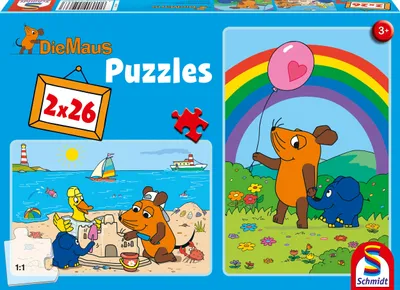 Image de Puzzle S.S.F. 'La souris', assorti 26 - 60 pièces, dès 4 ans, L 26,3H (55966-55971)