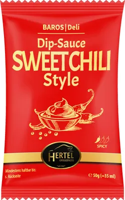 Produktbild von Hertel Grillgenuss Dip Sauce Sweet Chili Style 10x50g (ohne Zusatzstoffe)