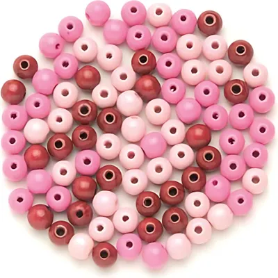 Produktbild von Glorex Holzperle rosa mix 8 mm - 80 Stück
