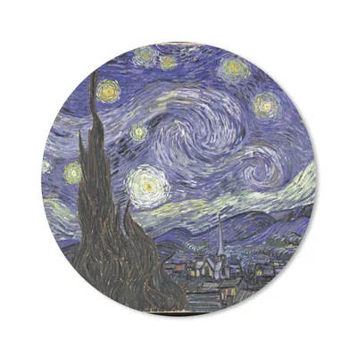 Produktbild von MuchoWow® Mauspad Mousepad Sternennacht - Vincent van Gogh 20x20 cm - Mousepads - Maus Mat - Pad - Mausunterlage - Schreibtischmatte