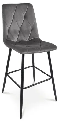 Productafbeelding van Stijlvol en elegant: Hoker Libra - Fluweel, donkergrijs / Zwarte poten, 1 stuk