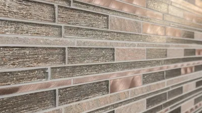 Produktbild von Handmuster Mosaikfliese Transluzent Aluminium beige kupfer Verbund Glasmosaik Crystal Stein Alu beige kupfer MOS49-GV74_m