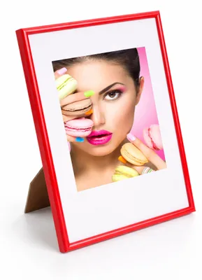 Produktbild von Photo Style Kunststoff Bilderrahmen Fotorahmen Wanddeko Collage Foto Poster - Farbe: Rot | Format: 21x29,7 DIN A4