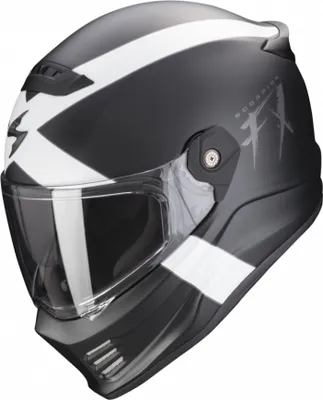 Zdjęcie produktu dla Kask motocyklowy SCORPION COVERT FX GALLUS matowy czarny/biały S