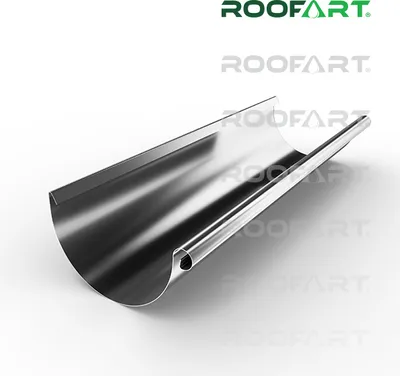 Produktbild von Dachrinne 2 m lang Regenrinne von Roofart ( verzinkt ) Größe 6 tlg