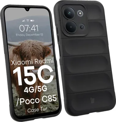 Produktbild von Robuste Handyhülle für Xiaomi Redmi 15C 4G / 5G / POCO C85 4G, Bizon Case Tur, Schwarz