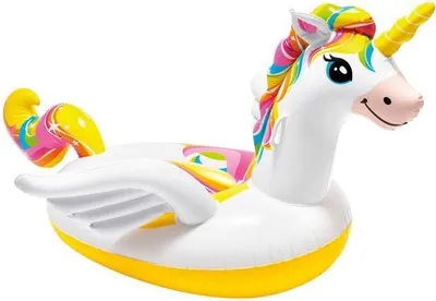 Produktbild von Aufblasbare Einhorn Schwimmtier , 201x140x97cm, 2 Haltegriffe, INTEX Magische Einhorn