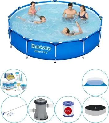 Zdjęcie produktu dla Zestaw basenowy All in 1 - Bestway Steel Pro 366x76 cm Beef
