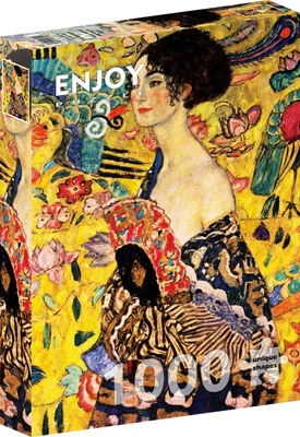 Image de Puzzle 1000 pièces Enjoy – Gustav Klimt : Dame à l'éventail