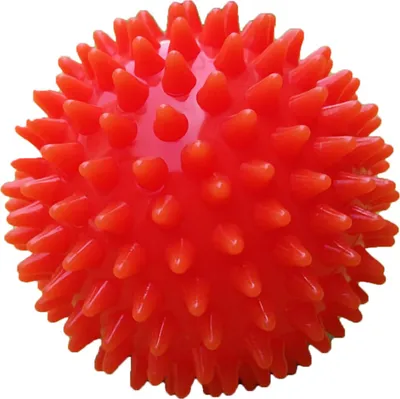 Image de Balle de massage dure à picots en PVC de 7,5 cm Trigger Point Sport Soulagement des douleurs aux mains et aux pieds Fasciitis RelieverOrange
