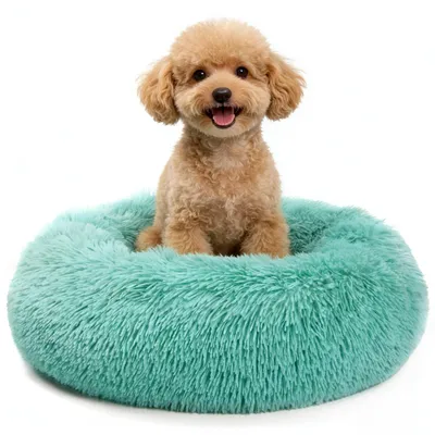 Productafbeelding van Rond huisdierbed, pluche donutvorm, 60 cm, wasbaar, voor honden