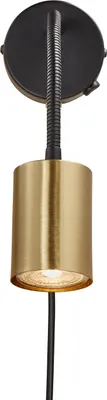 Image de NORDLUX Explore Lampe de lecture LED sur col de cygne, Variante : Ø 55 x 350 mm, GU10, 7 W, laiton
