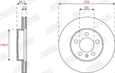 Produktbild von 2x JURID Bremsscheibe 563227JC für VW POLO (AW1 BZ1) für SKODA Kamiq (NW4)