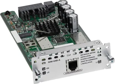 Produktbild von Cisco 1-port VDSL2/ADSL2+ over POTS with Annex A - DSL-Modem - Network Interface Module (NIM) - für Cisco 4451-X, Integrated Services Router 4321, 4331, 4351, 4431