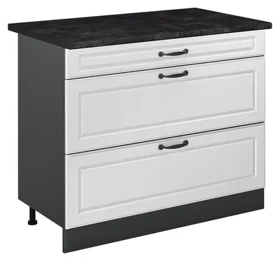 Imagen del producto de Mueble bajo de cocina Vicco R-Line Blanco casa de campo/Antracita 100 cm encimera Antracita, Model 71575