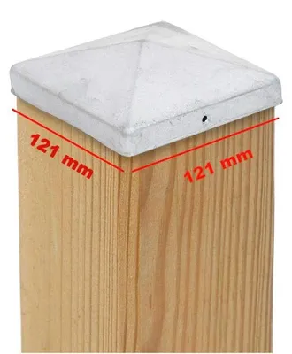 Pfostenkappe Pyramide Stahl feuerverzinkt 121x121 mm 20 St.