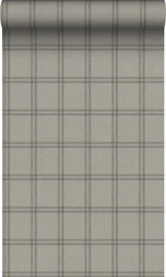 Produktbild von Origin Wallcoverings Öko-Strukturtapete Karomuster Hellbraun - 347624 - 0,53 x 10,05 m