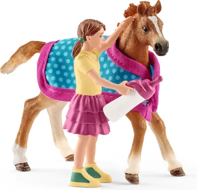 Produktbild von Schleich - Tierfiguren, Fohlen mit Decke; 42361