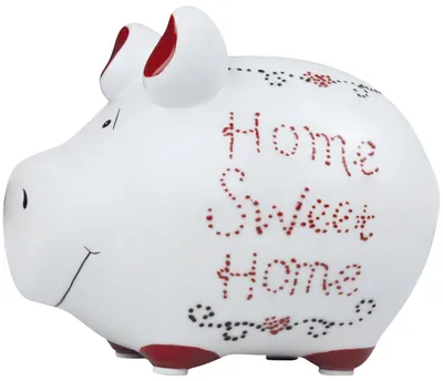 Produktbild von KCG 101514 Spardose Schwein "Home Sweet Home" - Keramik, klein