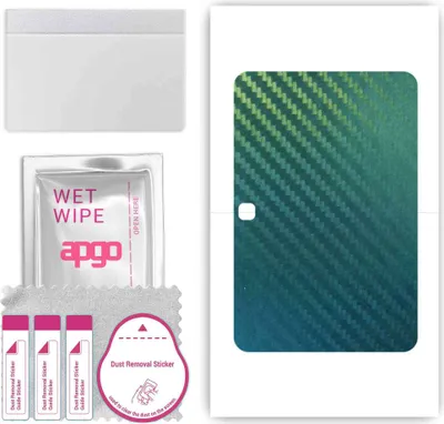 Produktbild von apgo Rückseite Schutzfolie, Skin, kompatibel mit Samsung Galaxy Tab Advanced2, Hinten Displayschutzfolie aus Vinylfolie, kratzfest, einfache Montage - Kohlenstoff-Chamäleon CAKA1