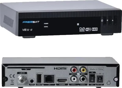 Obrázek produktu pro Satelitní TV přijímač, DVB-S/S2/S2X, Vestavěná Wi-Fi, FREESAT V8X 2, EU zástrčka