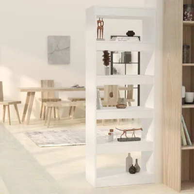 Produktbild von The Living Store Bücherregal/Raumteiler Weiß 60x30x166 cm Holzwerkstoff