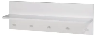 Produktbild von roba Wandgarderobe 'Maren 2', Wandregal im Baby- & Kinderzimmer, 1 Ablage, 5 Haken, lichtgrau