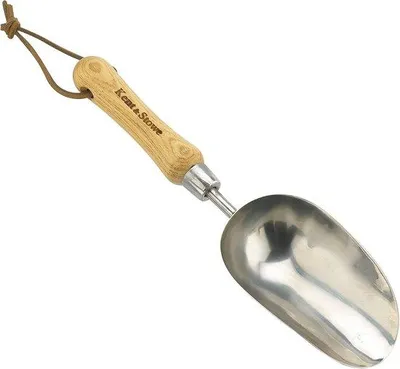 Immagine prodotto di Paletta da giardinaggio in acciaio inossidabile da 33 cm con manico in legno di frassino