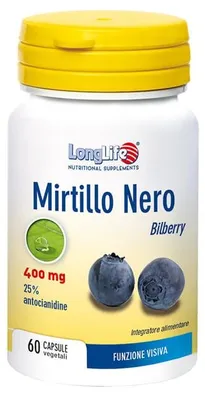 Immagine prodotto di Longlife Mirtillo Nero 60 Capsule Vegetali