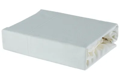 Produktbild von Bettlaken Spannbettlaken Laken aus Baumwolle 100% Jersey – 80x160 Sahne