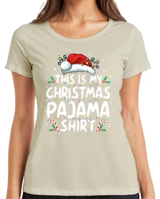 Immagine prodotto di This is my Christmas Pajama Shirt Fairy Lights - Christmas Xmas Ladies T-Shirt, Nature, S