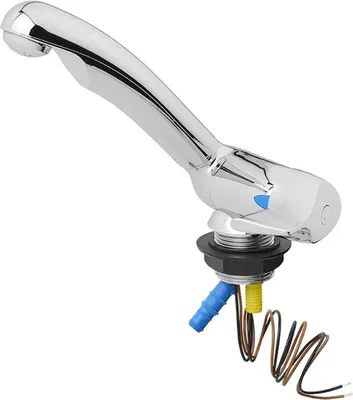Immagine prodotto di Rubinetto acqua fredda in Vetroceramica 12V Ø33 mm cromato per camper caravan