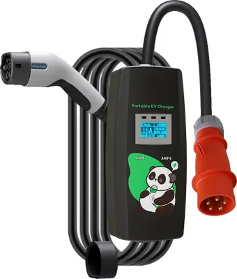 Obrázok produktu pre Nabíjačka pre elektromobily Khons, výkon 11 kW, prúd 16 A, 11 kW a adaptér, TYP2