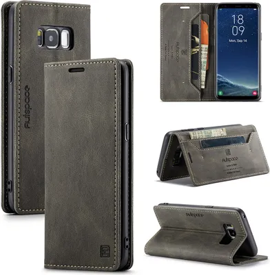 Image de Galaxy S8 Plus Étui portefeuille, rétroPolyuréthaneétui en cuir Stand de protection pour Samsung Galaxy S8 Plus cuivre