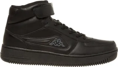 A black high-top sneaker from Kappa.