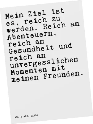 Produktbild von Mr. & Mrs. Panda Postkarte Mein Ziel ist es,... - Weiß - Geschenk, bildkarte, Sprüche, Spruch Weisheiten Zitate Lustig Weisheit Worte, Freunde, Ansichtskarte, Grußkarte