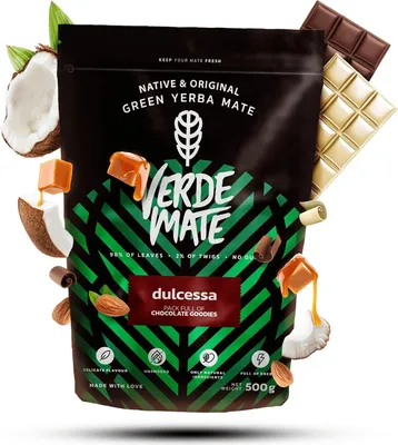 Produktbild von Verde Mate - Mate Tee Dulcessa Tostada 500g - Geröstet - 5mm Dicke Blätter, Staubfrei - Belebend, Mild - Schokolade, Mandel - Yerba Mate Brasilien