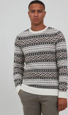 Produktbild von BLEND BHTjorben Herren Strickpullover Grobstrick Pullover mit Norwegermuster