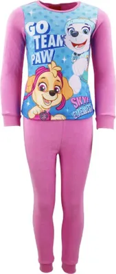 Produktbild von Paw Patrol Mädchen Kinder Fleece Schlafanzug Pyjama lang – Rosa / 98