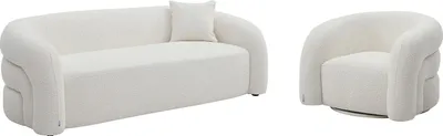 Produktbild von Sofa 3-Sitzer & Sessel - Bouclé Stoff Weiß - LAPIOTA von Maison Céphy
