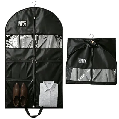 Faltbare Kleiderhülle 110x60 cm, 4 Taschen, Tragegriff